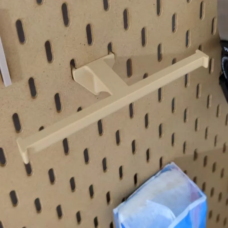 T Shape Crossbar for Skadis Pegboard Wall Storage Rack Multi Purpose Hanging Rail Organizer Sturdy Easy Install Space Saving