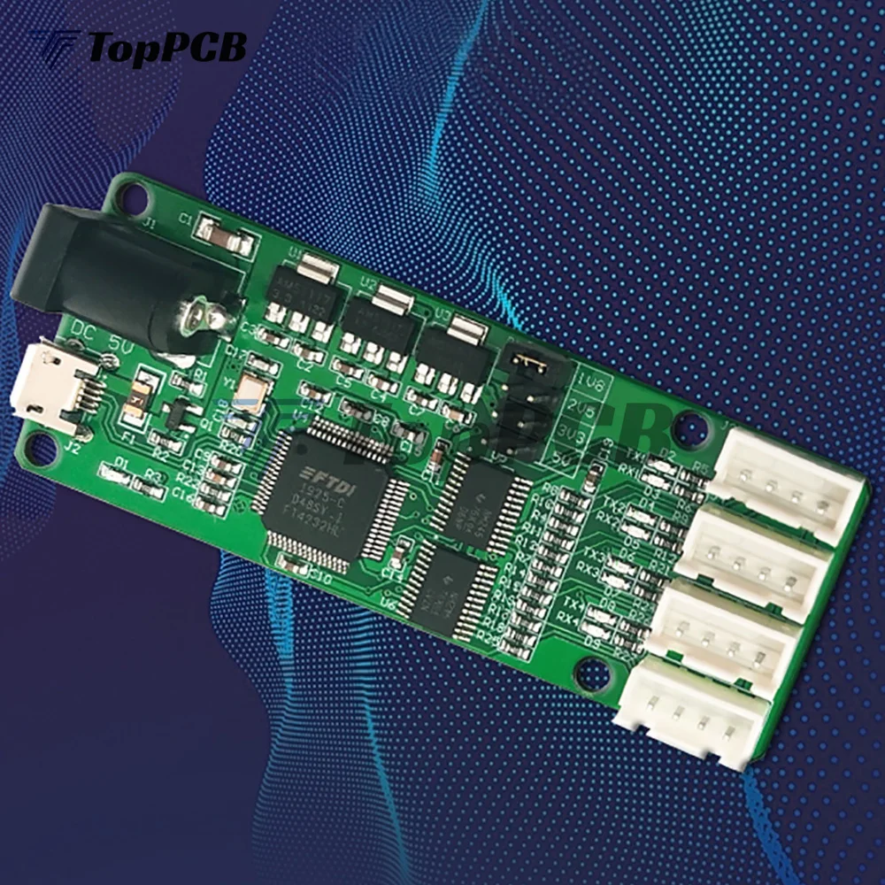 LC-FT4232-4TTL USB to TTL Converter Module 4 Channel UART Serial Port Communication Board 5V 3.3V 2.5V 1.8V XH2.54MM for HDD PC