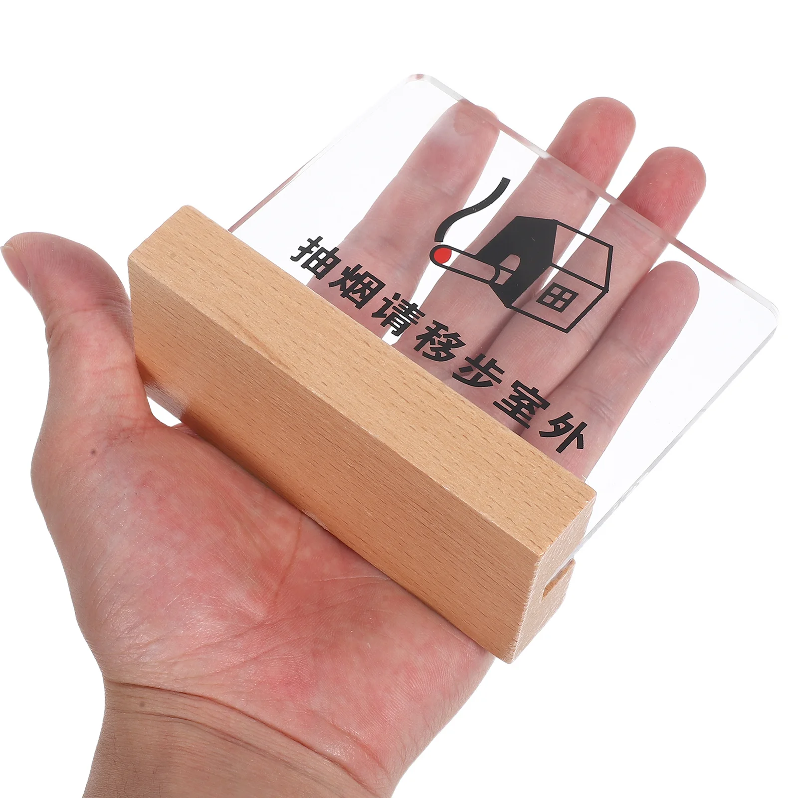 

Clear Acrylic No Smoking Table Sign Elegant Design for Hotels Cafes Restaurants Portable Lightweight Durable Scratch-Resistant