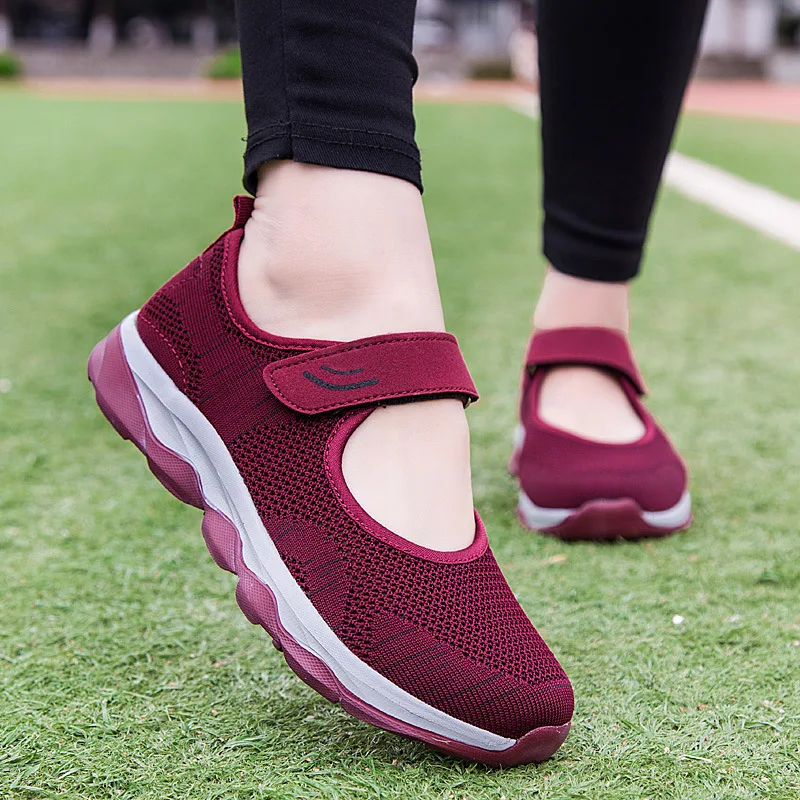 Fashion Women Platform Shoes Flat New Spring Autumn  Woman Shoes Woman Breathable Mesh Casual Sneakers Zapatos De Mujer