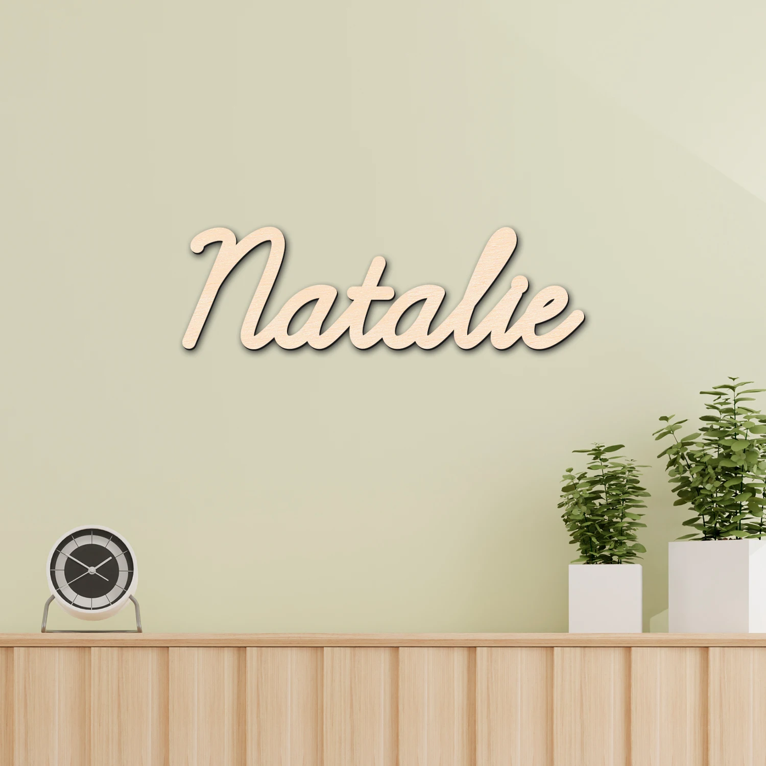 1pc Personalized Wooden Name Sign,Customized Letters,Name Tag,Multi Color Select,Wall Art Decor Wall Stickers,
