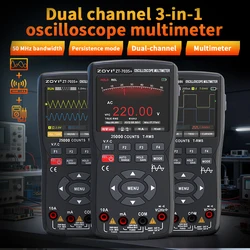 2026 Upgraded ZT-703S Oscilloscope Multimeter,25000 Counts True RMS, 10MHz Bandwidth 48MSa/s Sampling Rate, Automotive Diagnosti