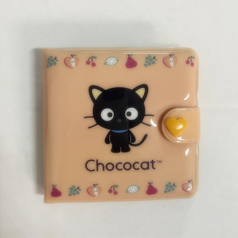 Chococat Mini Wallets for Women Girls Cute PVC Coin Purse Cartoon Black Cat Credit Card Holder ID Card Wallet Kawaii Money Bag
