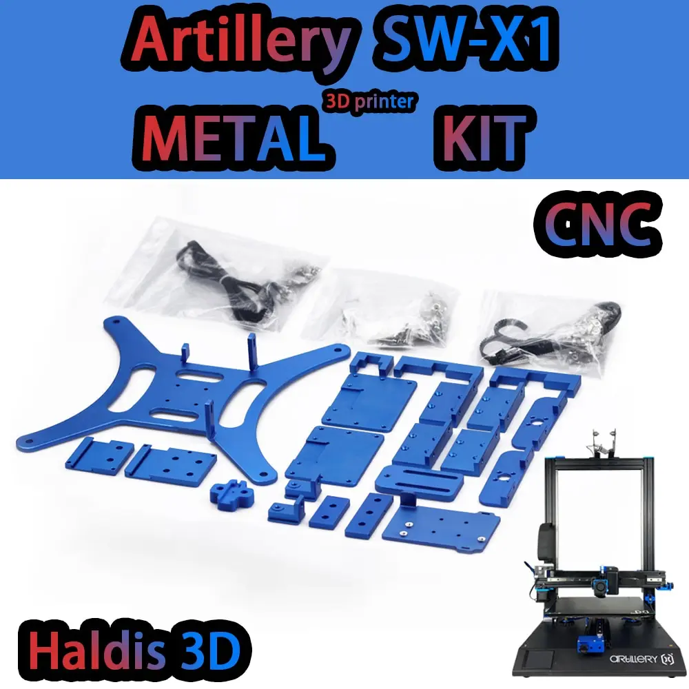 Printfly Sidewinder SW-X1 / X2 Metal Aluminum Plate Upgrade Kit Includes Screw Wire Rail Upgrade Tool Package 3D Printer Parts