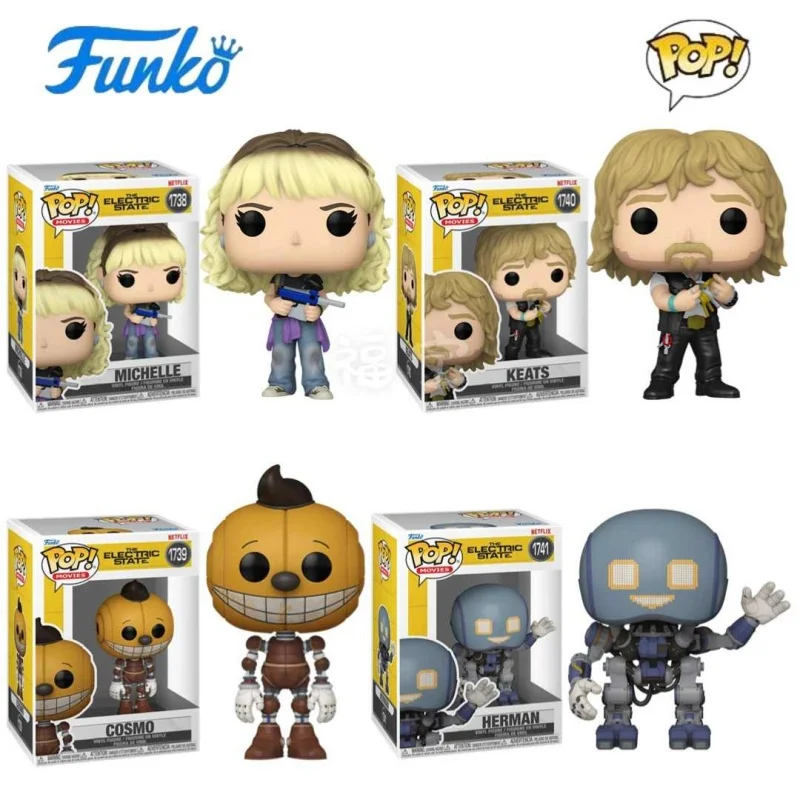 Genuine Funko Pop The Electric State Action Figure Keats Michelle Cosmo Herman Vinyl Sculpture Dolls Limited Collection Gift Toy