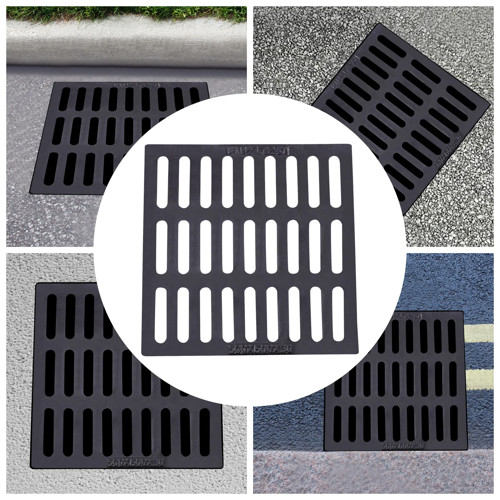 50x50cm Metal Drain Strainers Grille Drainage Grid Rainwater Well Cover Drain Garage Sewer Cove Chic Backyard Garden Accessories