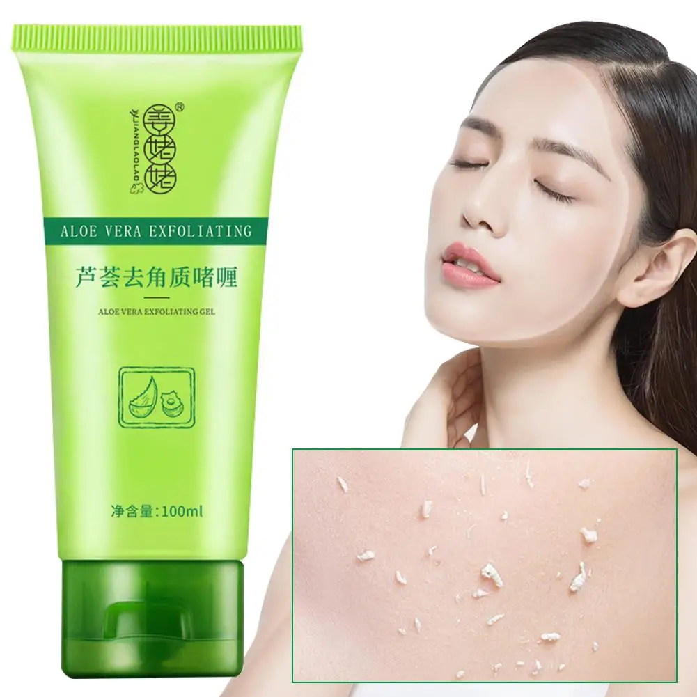 Peeling Aloe Vera Gel Tiefen reinigung Peeling Gesichts Peeling Schlamm reiben Körper Körper Gesicht sanfte Peeling Peeling Exfolia q7m0