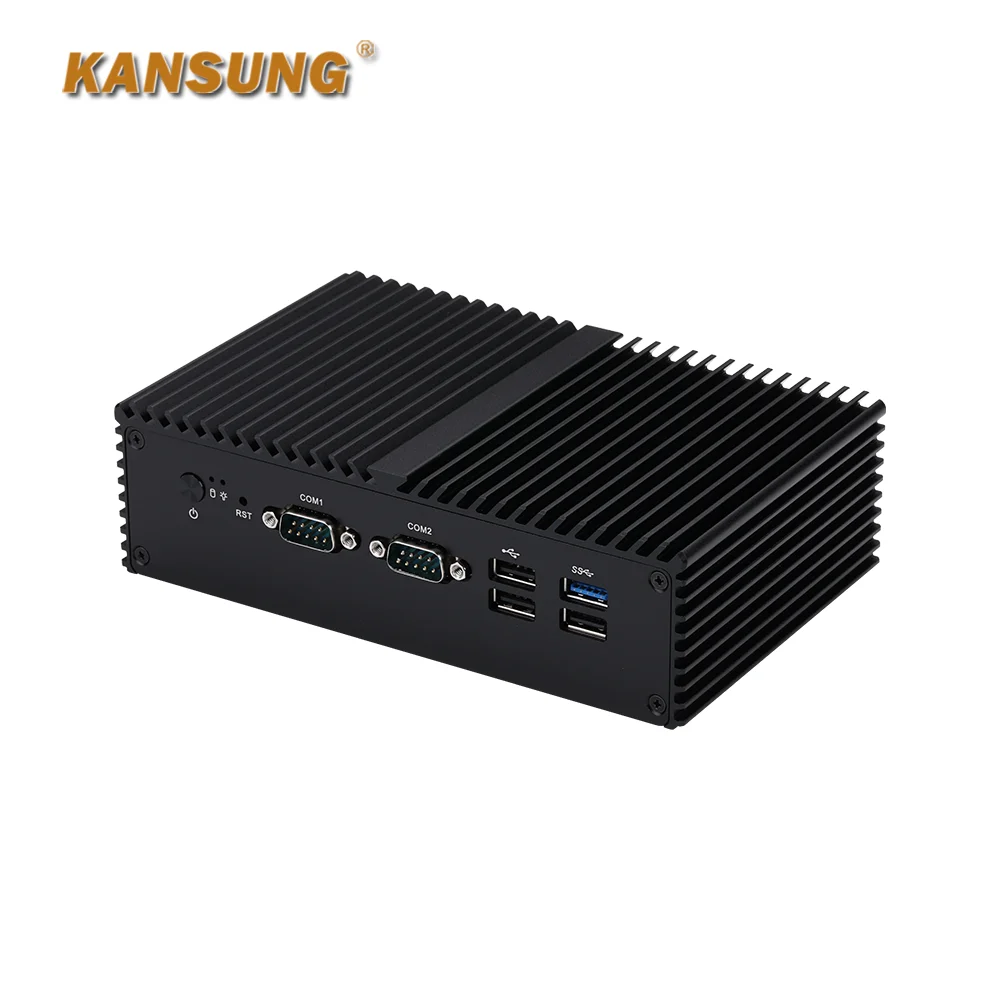 Четырехъядерный безвентиляторный мини-ПК Kansung Alder Lake N100 2*2,5 Gibabit Lan K10922X 6 COM промышленный компьютер