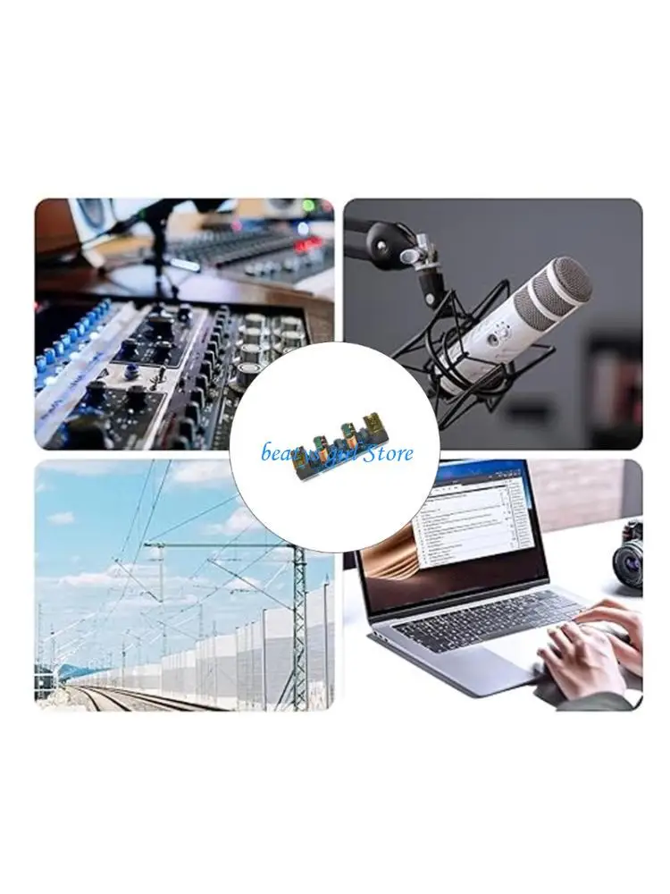 C7AB Wiring Filter Circuit Board for Equipment Power Connection, 2 Stage Low Pass Noise Control Panel with 25A Current Reference