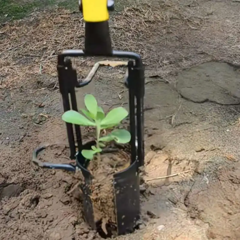 

Detachable Corn Seedling Transplanter with Soil Drill and Foot Pedal for Efficient Field Replanting