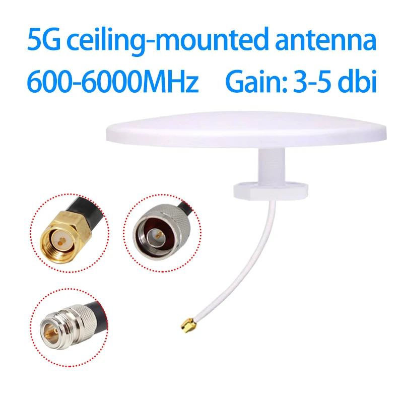 600-6000MHz 4G 5G ceiling antennas, waterproof indoor antennas, used for mobile phone signal boosters and telephone amplifiers