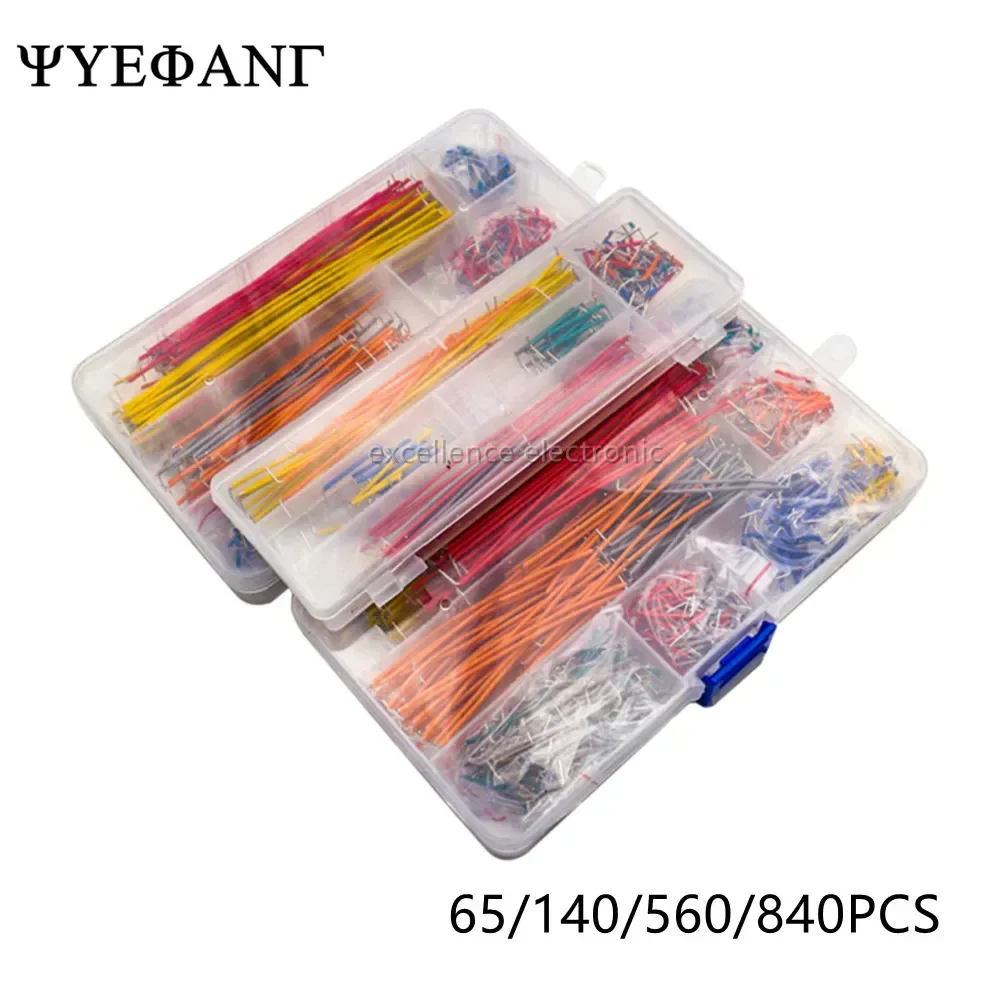 840/560/140/65 Pieces Jumper Wire Kit 14 Lengths Assorted Preformed Breadboard Jumper Wire