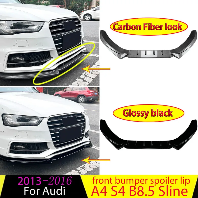 

Для Audi A4 S4 B8.5 Sline 2013-2016 Автомобильный передний бампер, спойлер, сплиттер для губ, подбородка, диффузор, защита лезвия, комплекты кузова для подтяжки лица