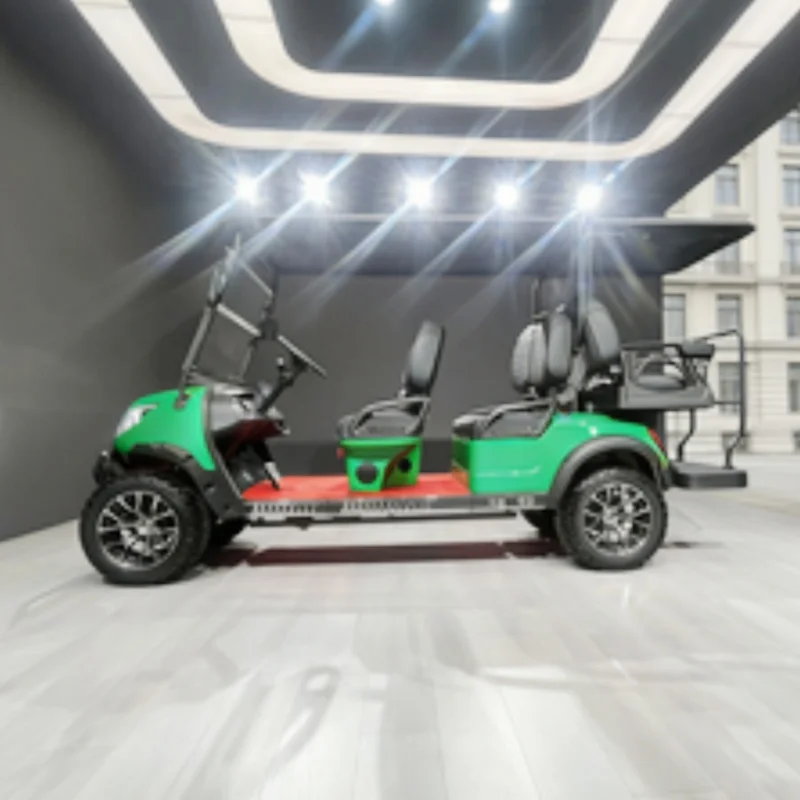Electric Golf Cart Energy Saving And Eco-Friendly, Silent Operation For Quiet Zones Tire LED Strip 14-Inch Off-Road Tires