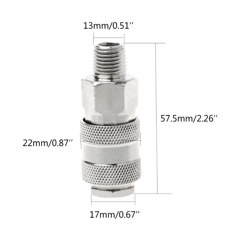 1/4inch Male Air Hose Couplings with Convenient Female fast release for Air tool and Compressors