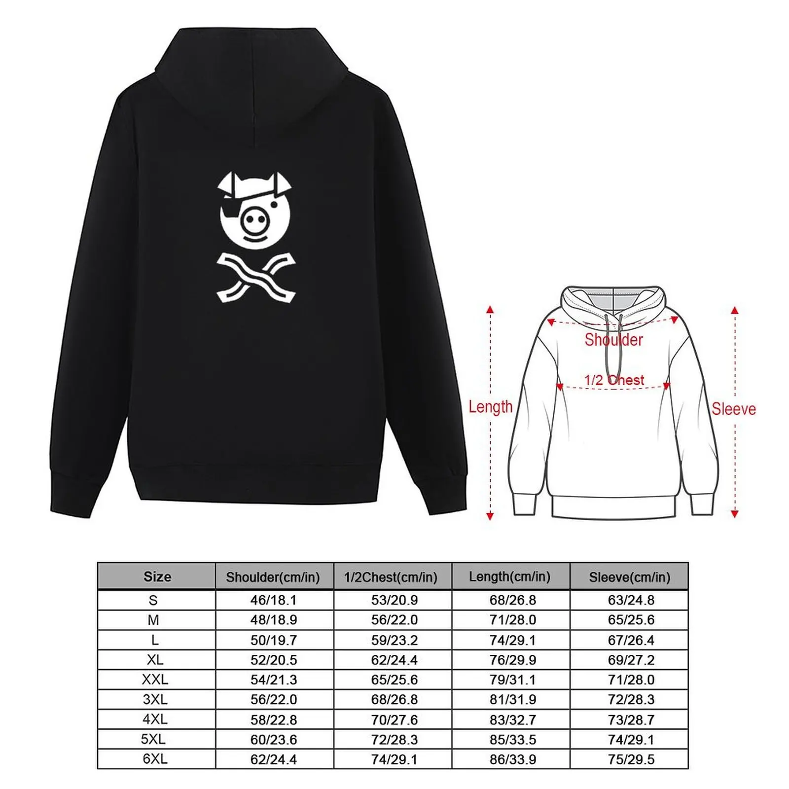 Pirate Pig Hoodie mens designer clothes mens clothes aesthetic clothing autumn hoodie graphic #4