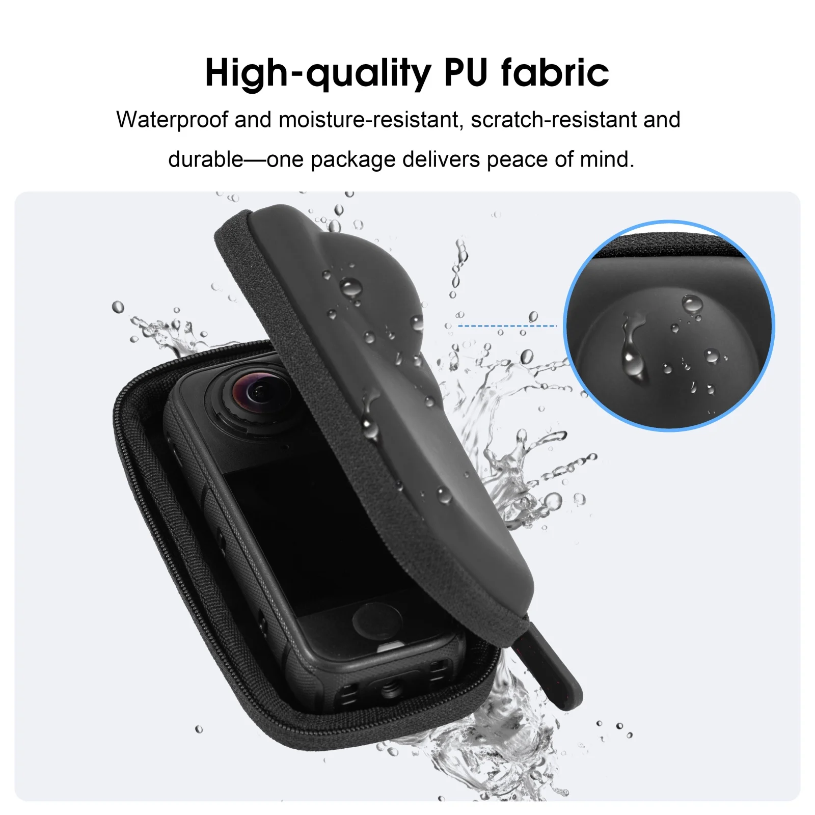 Mini Carrying Case for Insta360 X4 Air Body Bag,Travel Storage Bag Portable Organizer Camera Protective Cover Box with Carabiner