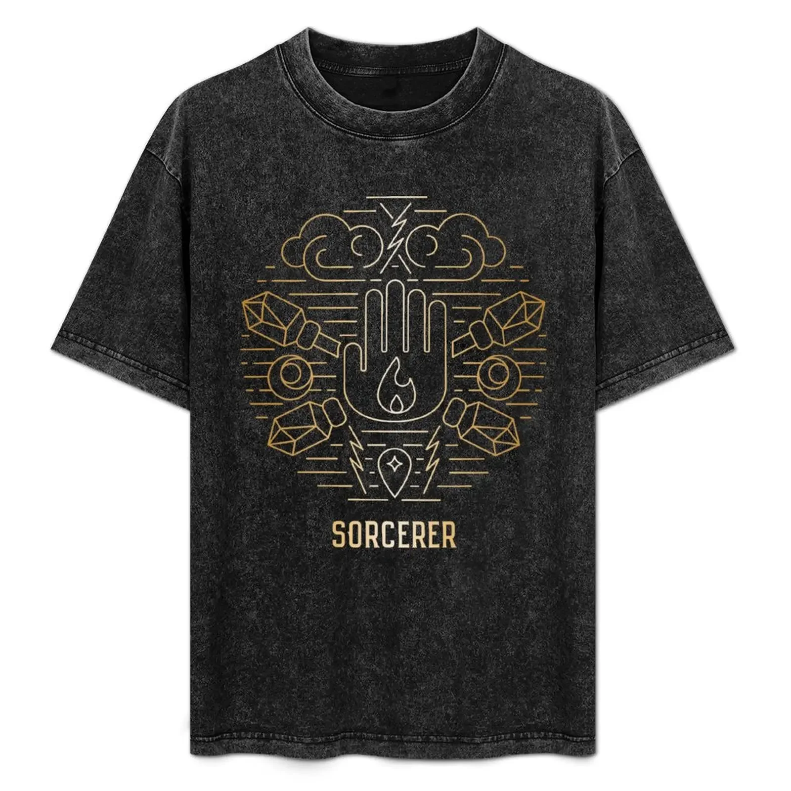 

Футболка Sorcerer - Gold, повседневная свободная футболка для ежедневной носки