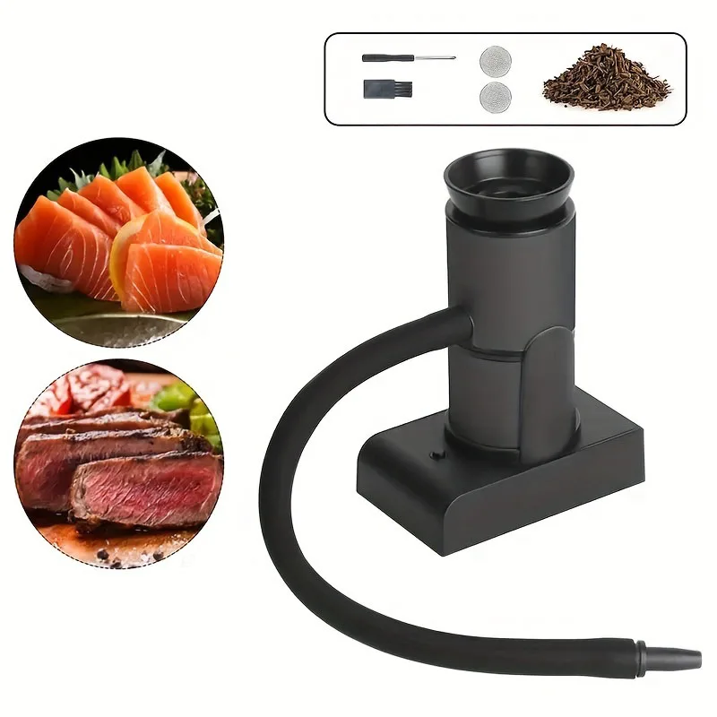 BORUiT Smoke Infuser Suit Food Cold Smoke Generator Portable Molecular Cuisine Smoking Gun Cocktail drinksMeat Burn Cooking BBQ