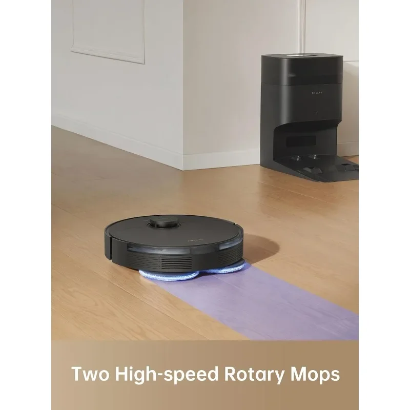 Dreame Plus Self-Empty Robot Mop próżniowy Zestaw głośnomówiący Dni pyłu, Peeling ssący Mop Automatyczne podnoszenie Mop