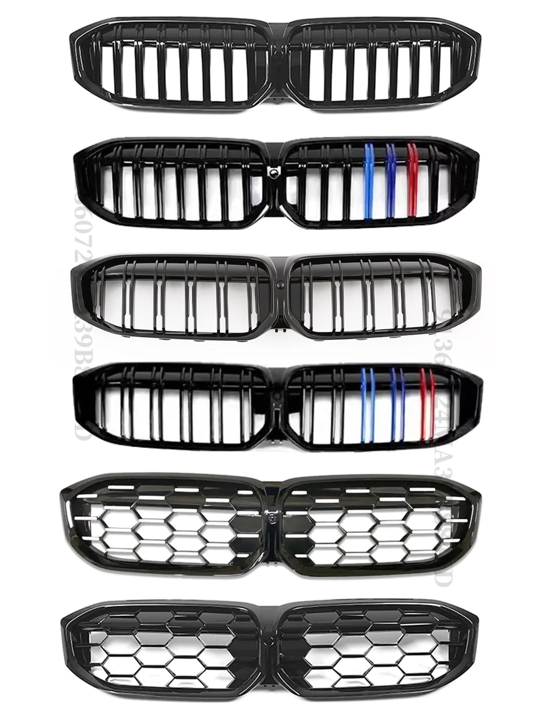 Front Kidney Double Slat Diamond Grille Grill Center Grid Mesh Tuning Part For BMW 3 Series G20 G21 LCI 2023 330i 320d M340i