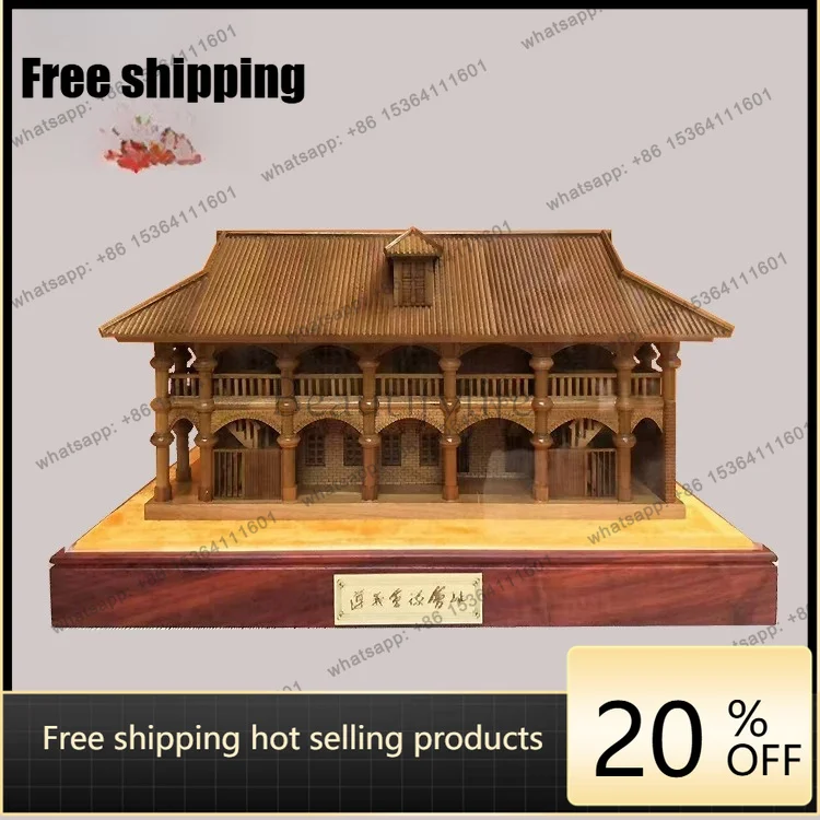 China wood carving wood carving pendant decorative ornament handicrafts Guizhou Zunyi City site model