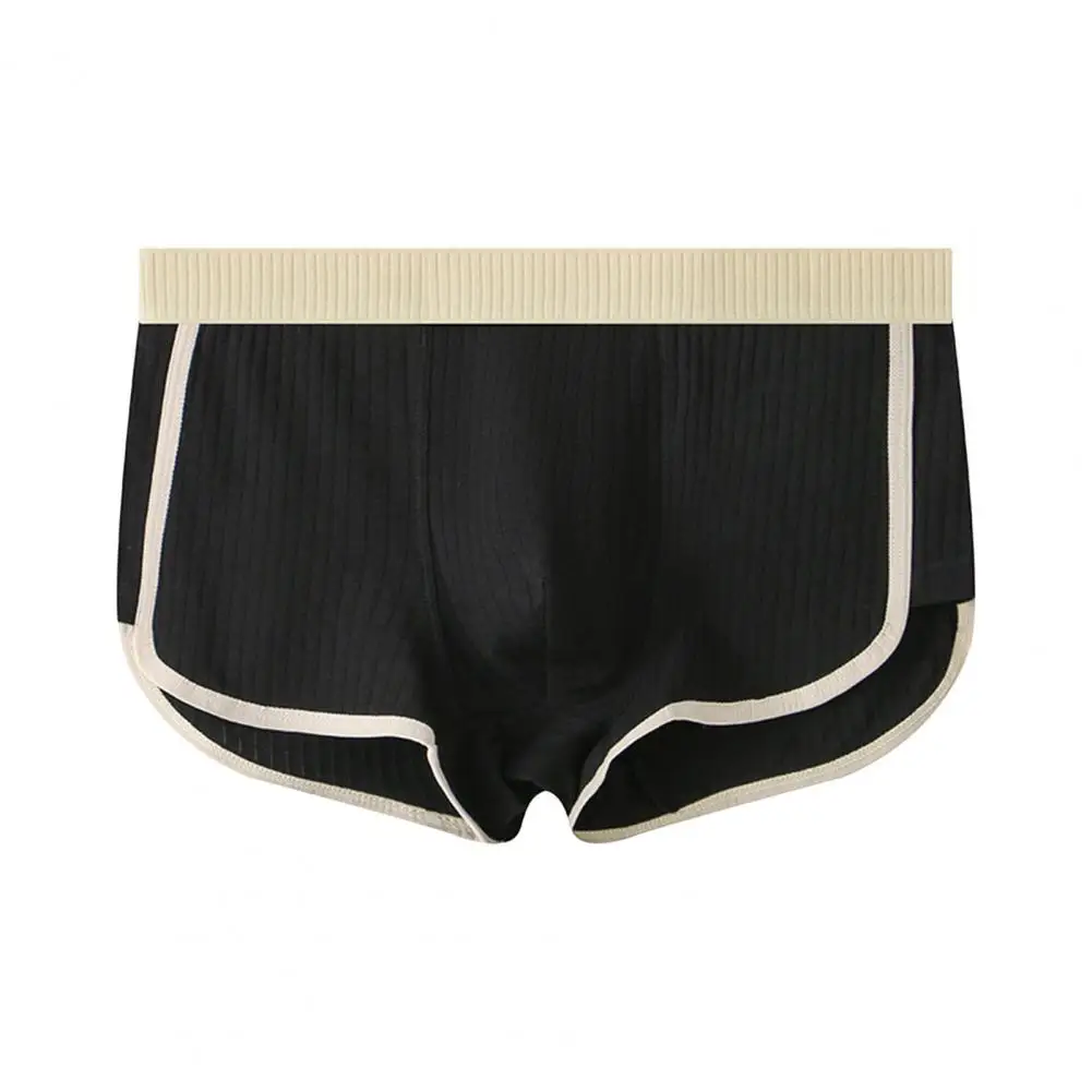 ตัวอักษรกางเกงเอวยางยืดผู้ชาย MID-RISE Patchwork สีกางเกงบ็อกเซอร์พร้อมขอบเอวยางยืดสําหรับสวมใส่ทุกวันเพื่อความสบาย