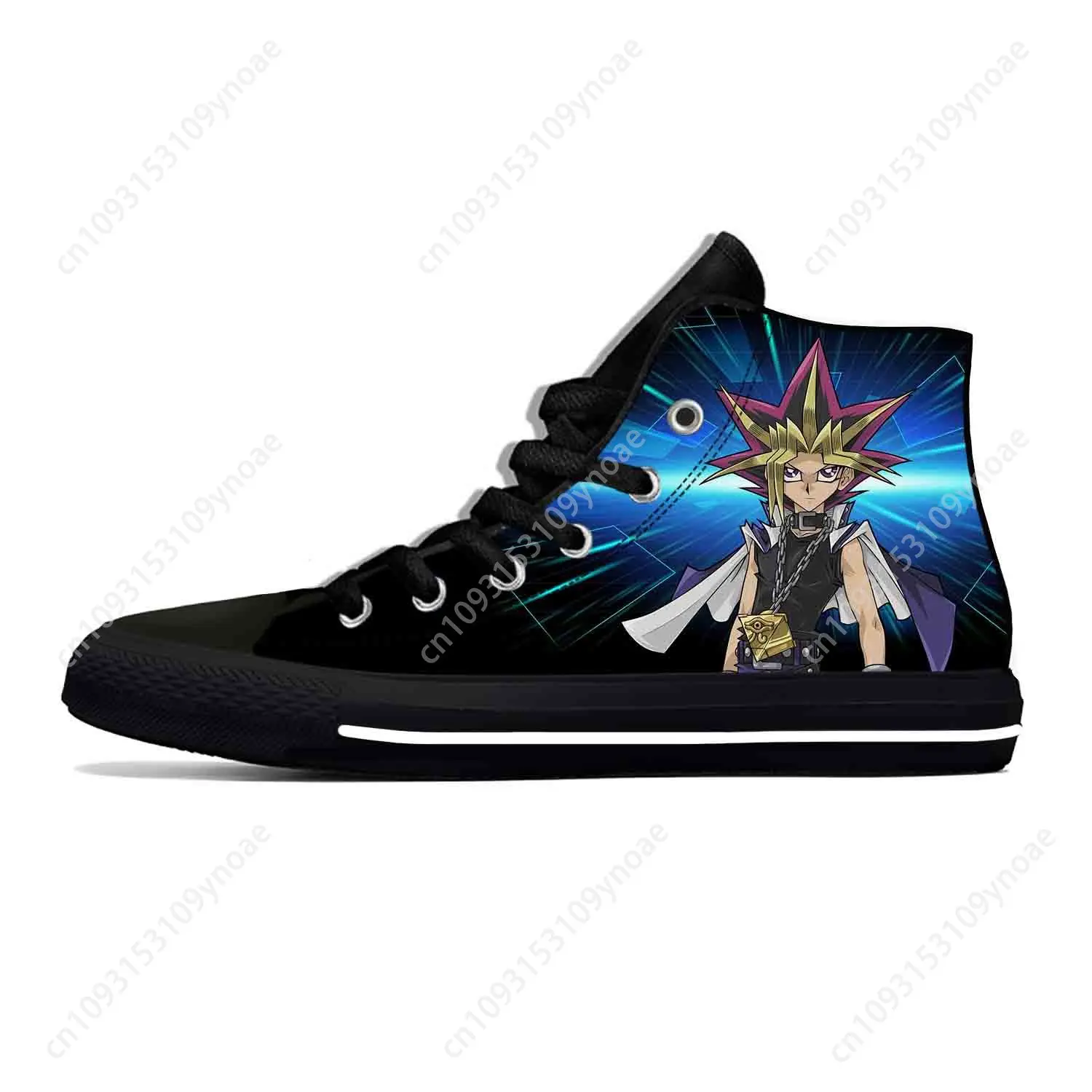 

Yu Gi Oh Muto Yugi Japanese Anime Cartoon Manga Casual Cloth Shoes High Top Lightweight Breathable 3D Print Mens Womens Sneakers