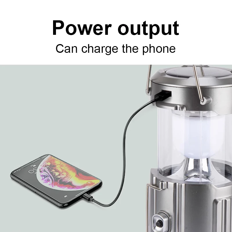 فوانيس التخييم المحمولة بالطاقة الشمسية مروحة كهربائية محمولة LED الطاقة الشمسية خيمة معلقة قابلة للشحن مصباح الطوارئ في الهواء الطلق مع مروحة