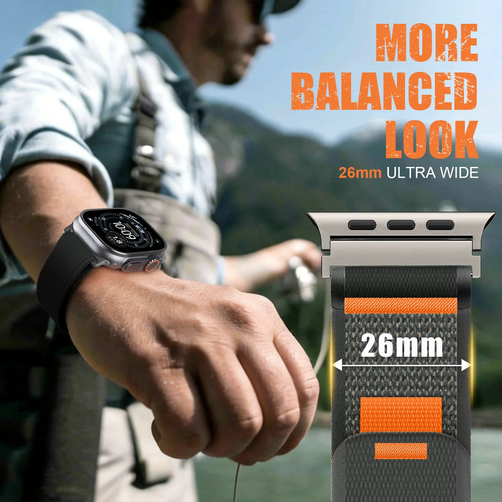 Correa Trail Loop para Apple Watch Ultra 4 3 2, 49mm 46mm 44mm 40mm 45mm 41 42mm, Brazalete IWatch Series 12 11 10 SE 9