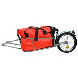 Outdoor Travel Bicycle Luggage Trailer Single Wheel Pull Back Shopping Riding Trailer with Cargo Bag Wheelbarrow Pet Stroller