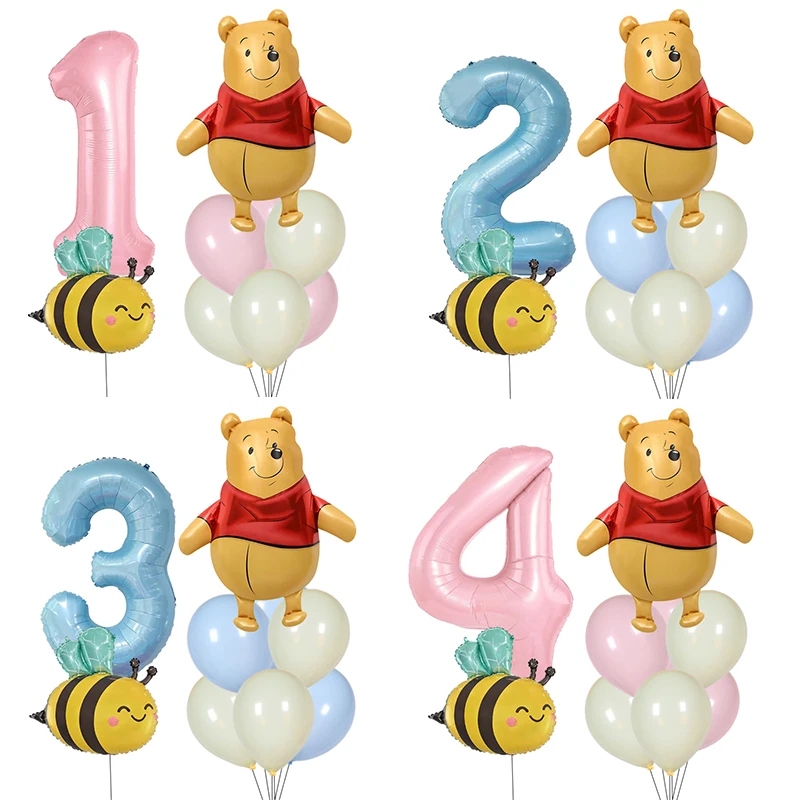 Winnie the Pooh Latex Balloon Winnie Party Supplies Bear Party Balloons for Baby Shower Birthday Party Decor