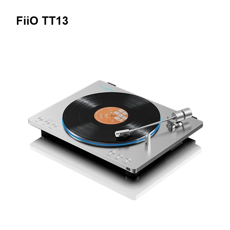 FiiO TT13 Automatic Vinyl Record Player, Vintage Audiophile Turntable, HiFi Sound, Belt Drive, Built-in Preamp, Portable