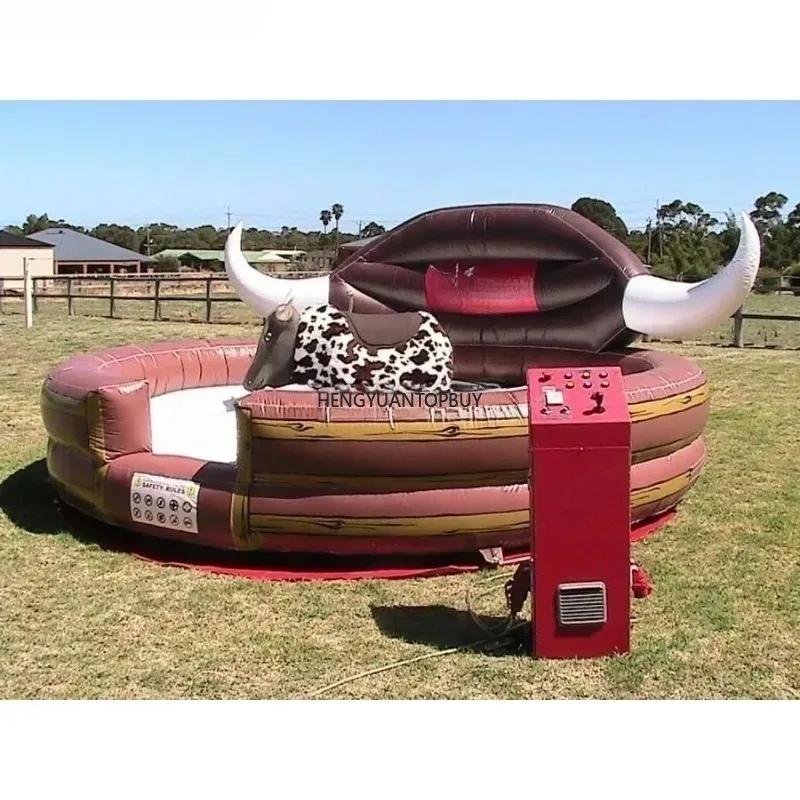 Commercial used adults mechanical  games rodeo bull riding machine controls inflatable mechanical bull ride for sale