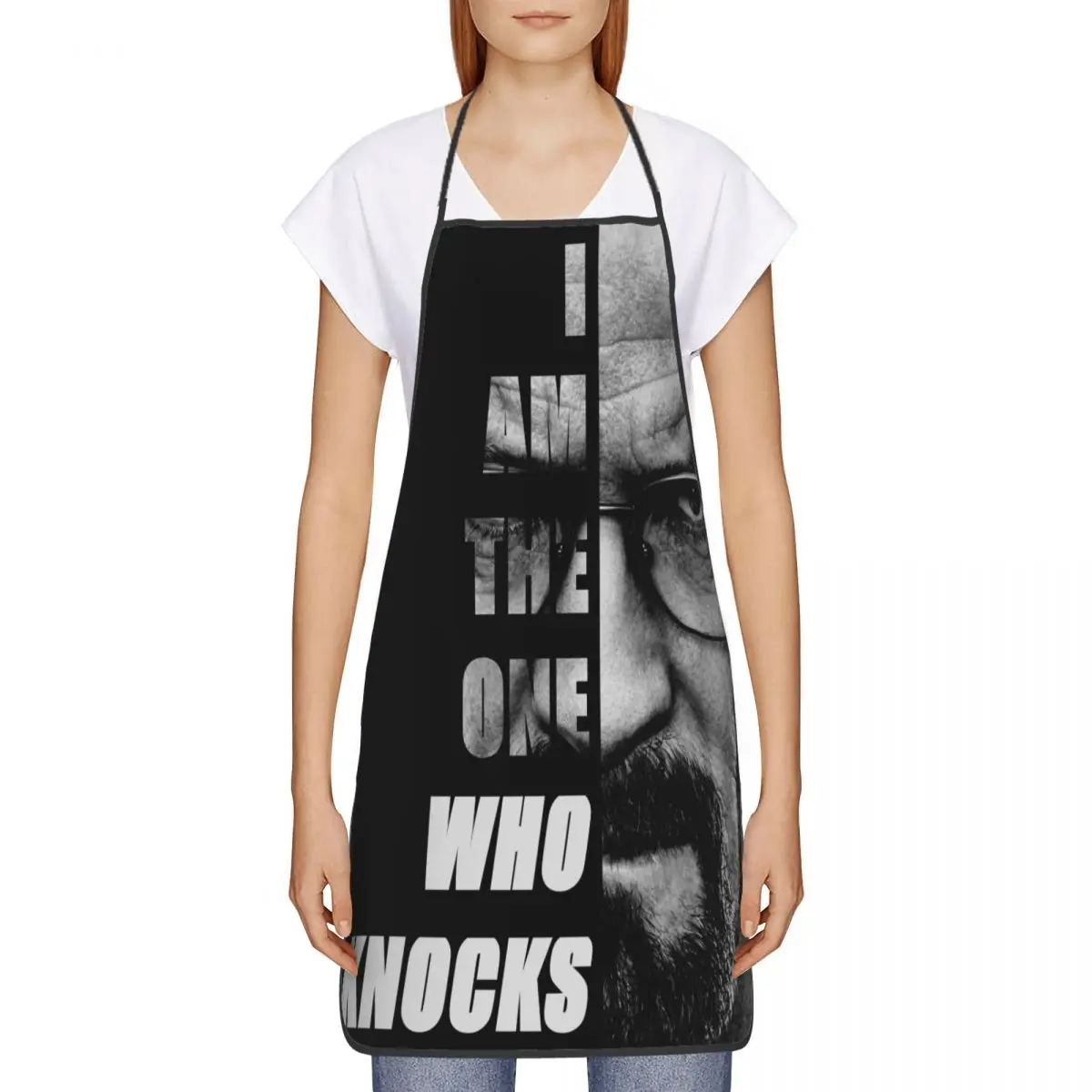 Walter White Quote I Am The One Who Knocks Aprons Women Men Breaking Bad Adult Kitchen Chef Bib Tablier Cuisine Cooking Baking