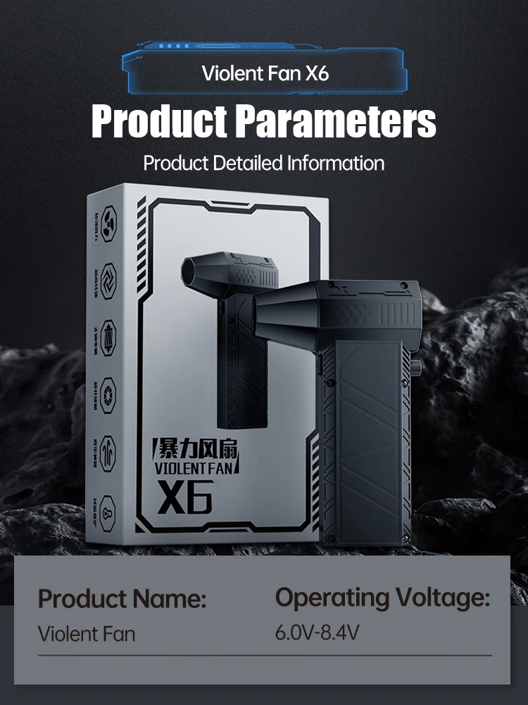 X6 توربو مروحة نفاثة 200 واط عالية الطاقة 53 متر/الثانية الرياح المحمولة توربو مروحة 140000 دورة في الدقيقة مروحة توربو صغيرة يده مروحة قناة نوع-C شحن