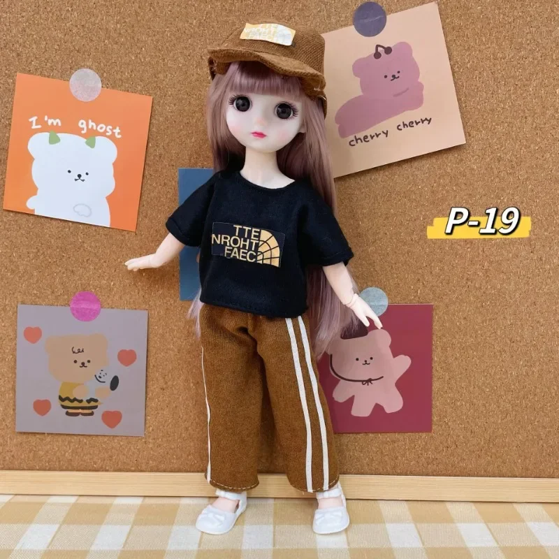 30cm BJD Doll and Clothes High Quality Set Makeup Face 20 Movable Joints Hinged Dolls DIY Dressing Toys Birthday Gift