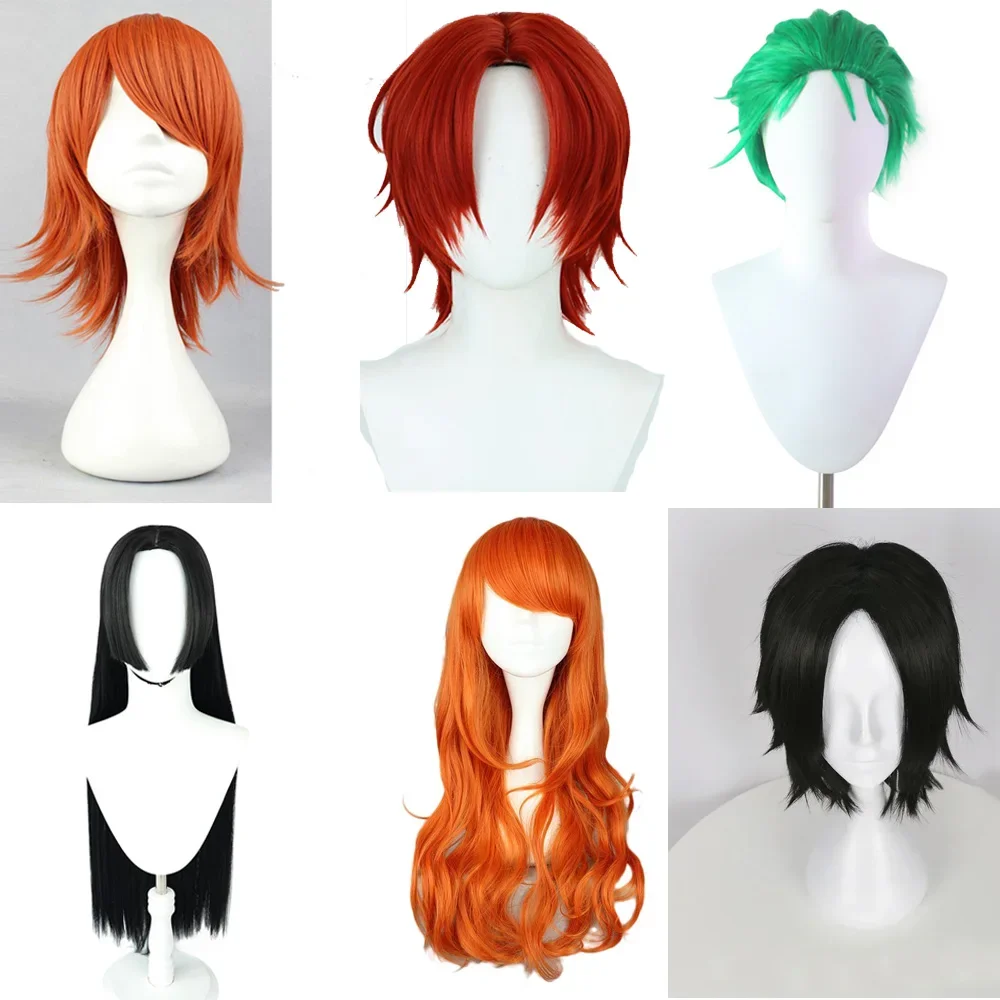 8Color Anime ONE PIECE Portgas D Ace Roronoa Zoro Shanks Wigs Women Girls Hair Wig Halloween Costume