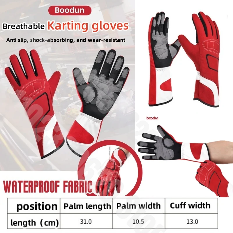 Outdoor Sports Racing Gloves Non-slip Breathable Karting Gloves Off-road Racing Training Gloves Windproof Cloth Accessories