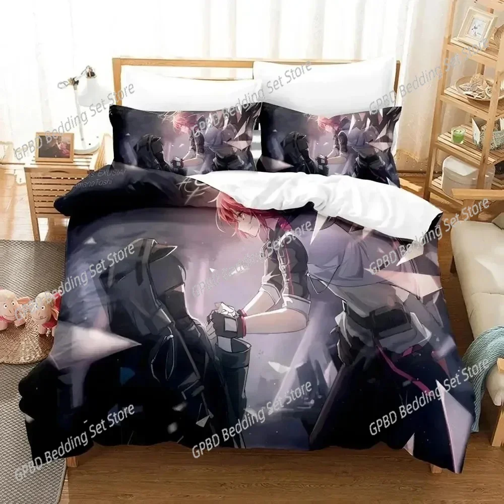 

3D Print Anime Game Arknights Comfortable Duvet Quilt Cover Pillowcase Bedding Set Children Bedroom Decoration Home Textile