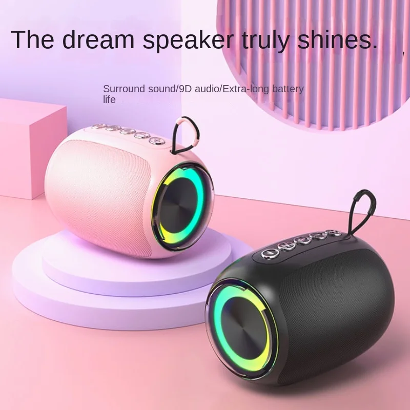 Long range noise cancelling Bluetooth speaker subwoofer portable high-quality desktop computer mini speaker ambient light
