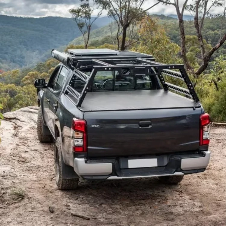 Full Size Truck Bed Overland Rack Land Frame Pickup Rear Bucket Custom Universal Anti-Roll Frame Roof Rack Adjustable Iron Bar
