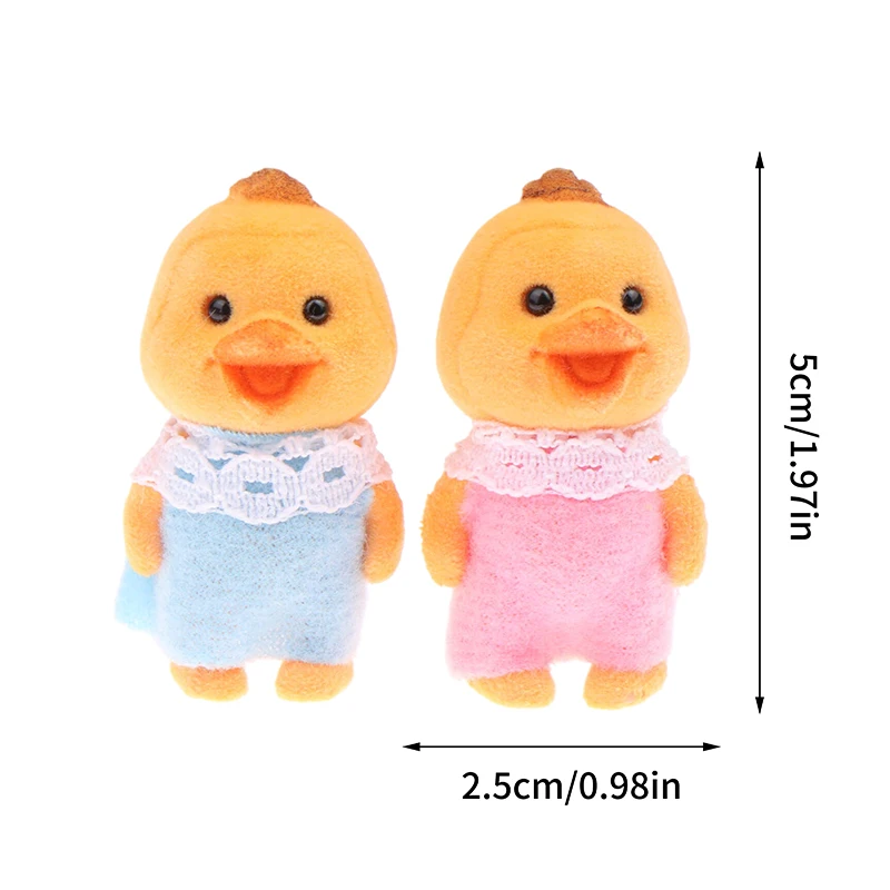 Simulation Forest Animal Family Rabbit Cat Tiger Chick Figures Cartoon Ornament Doll Collectible Toys For Children Gifts