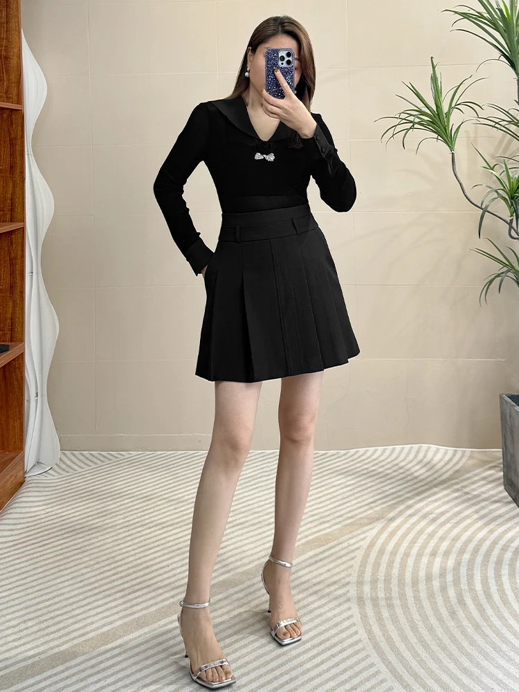 

Женская модная рубашка Tangmi с воротником, высококачественная, элегантная, уникальная, весна 2025