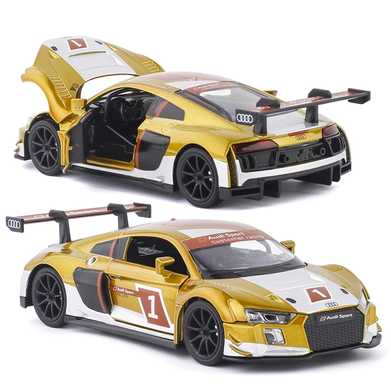 1:32 R8 LMS スポーツカーシミュレーションおもちゃの車モデル合金プルバック子供のおもちゃ本物のライセンスコレクションギフトオフロード車