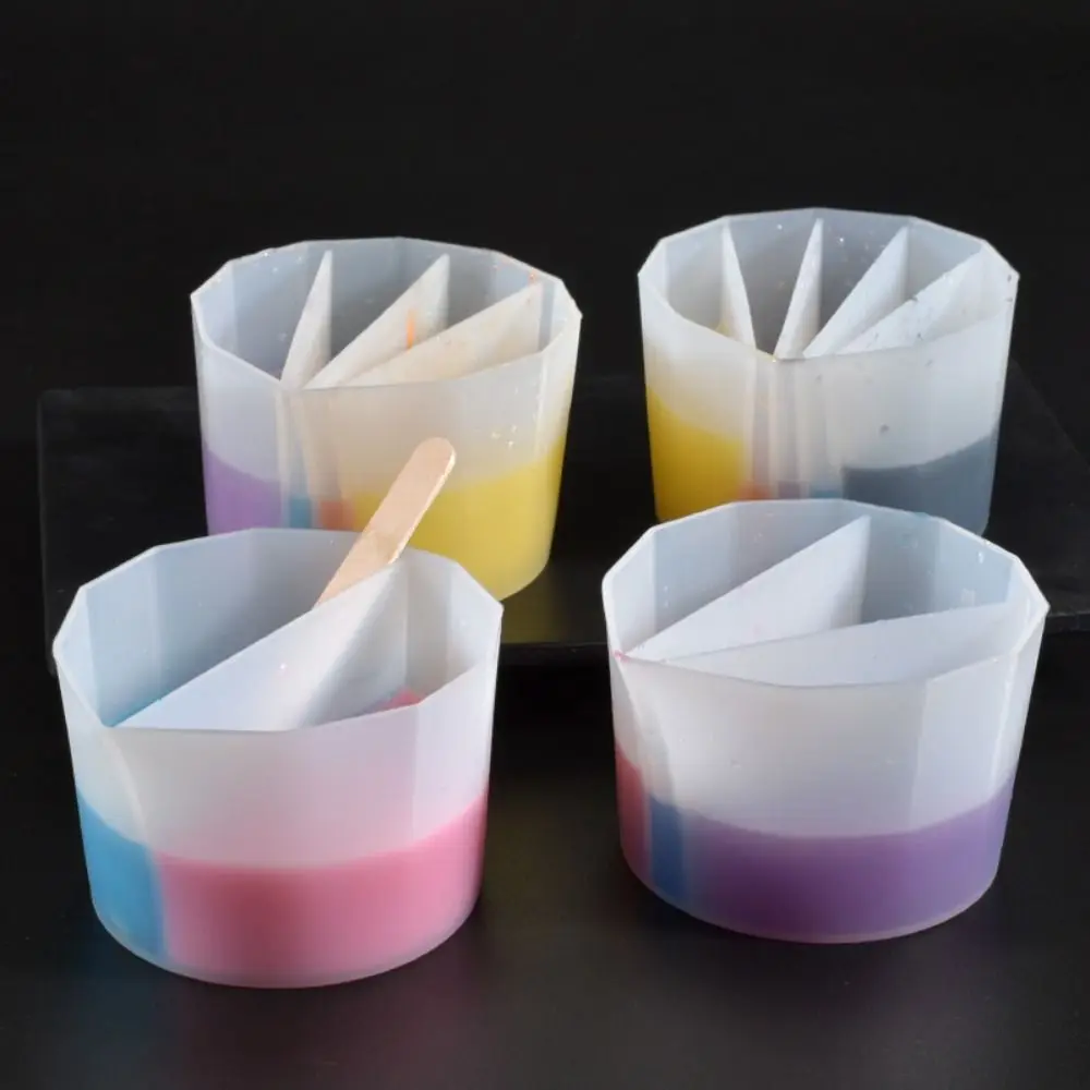 Durable Liquid Pigment Color Mixing Color Cup Reusable Handmade Dispensing Cup Washable DIY Silicone Mould