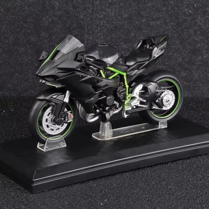 Nueva decoración de escritorio 1:18 H2 R motocicleta H2r modelo estático vehículos fundidos a presión pasatiempos coleccionables Moto juguetes regalos Moto regalos