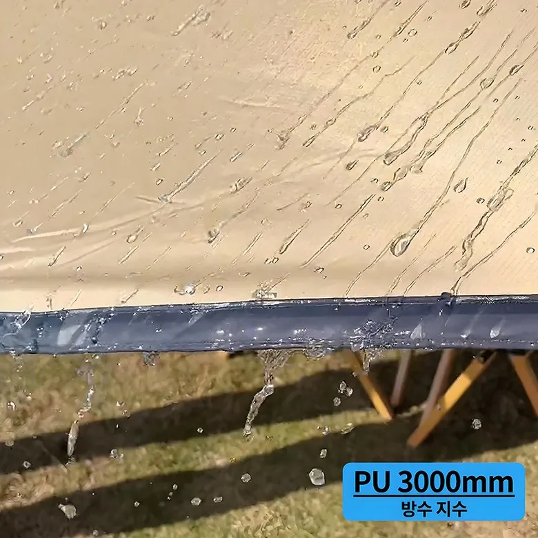 خفيفة الوزن 3x4 متر سداسية التخييم قماش القنب مقاوم للماء المظلة الشمس المأوى المظلة في الهواء الطلق للمشي الشاطئ نزهة السفر