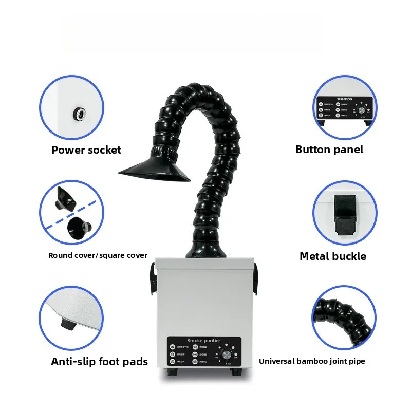 Solder Smoke Absorber Desktop Fume Extractor with Filter for Soldering Iron Laser Marking Odor Dust Removal Indoor Air Purifier