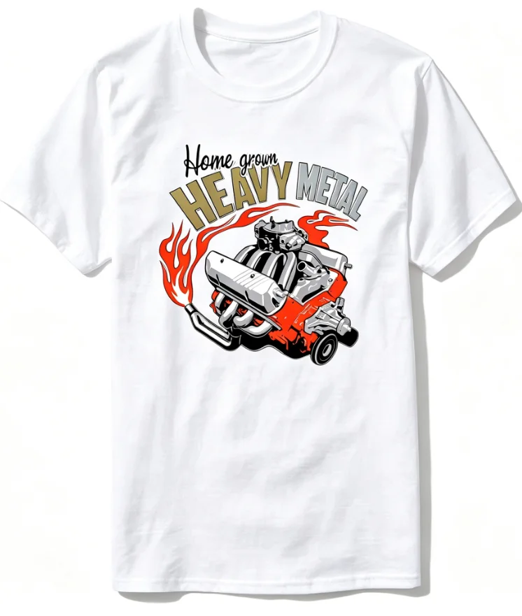 2026 Men's Extra Large Hooded T-Shirt with Retro Hot Engine Flame Pattern Short Sleeve Unisex T-Shirt